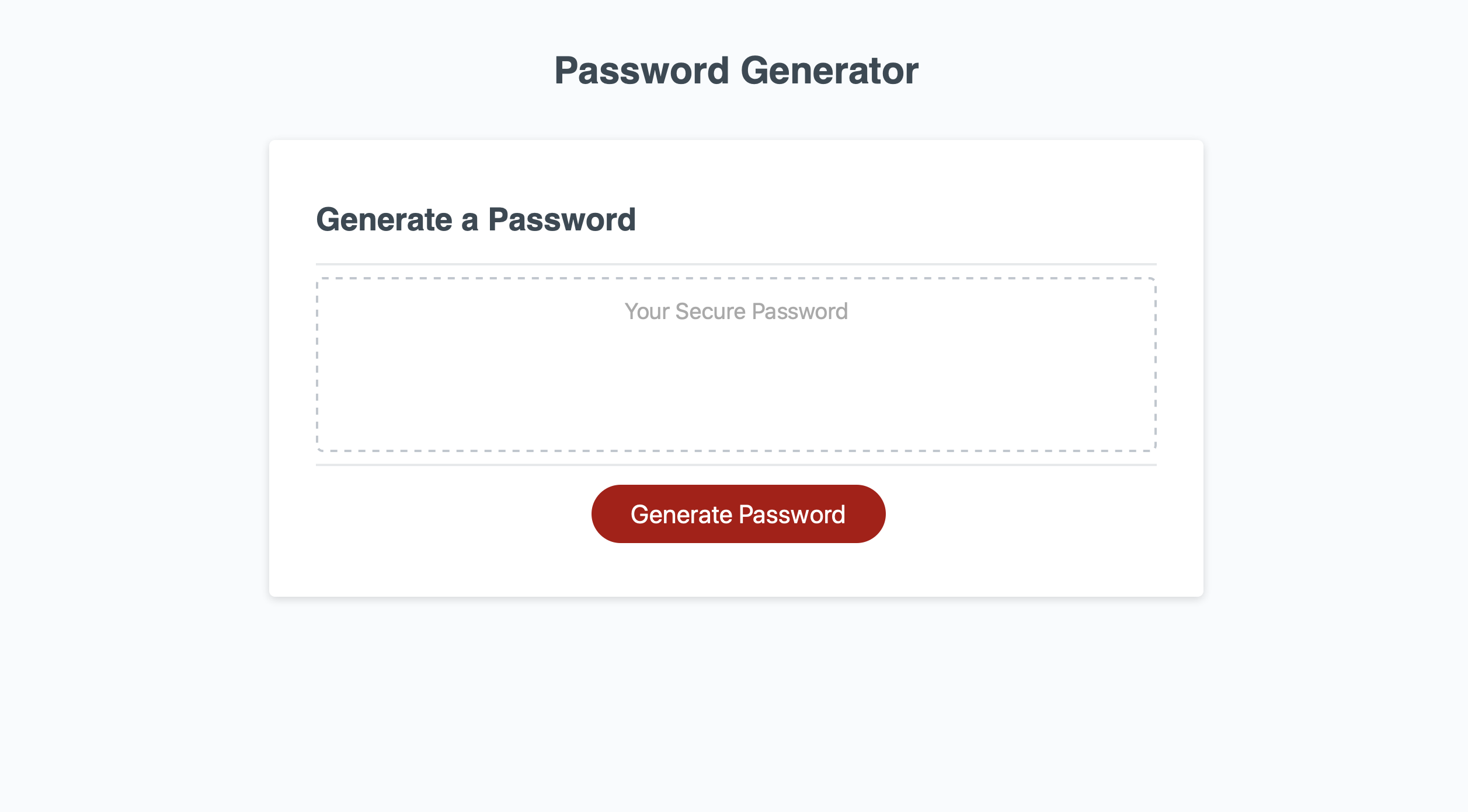 Password Generator